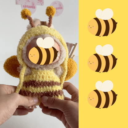 LayAura Handmade Crochet Bee Outfit