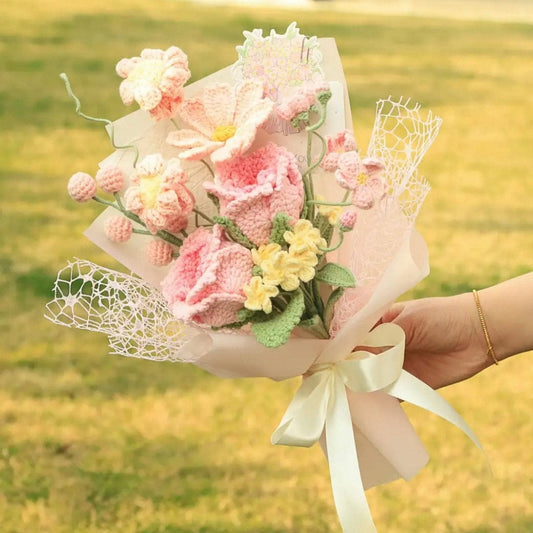 LayAura HANDMADE CROCHET FLOWER BOUQUET