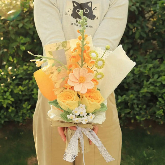 LayAura HANDMADE CROCHET FLOWER BOUQUET