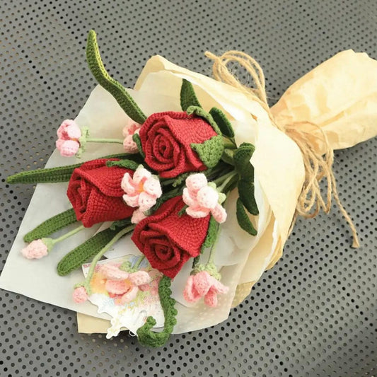 LayAura HANDMADE CROCHET FLOWER BOUQUET