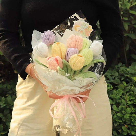LayAura HANDMADE CROCHET FLOWER BOUQUET