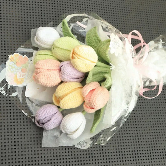 LayAura HANDMADE CROCHET FLOWER BOUQUET