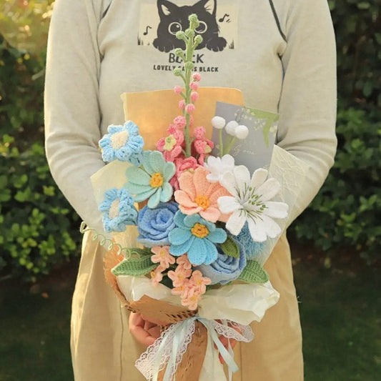 LayAura HANDMADE CROCHET FLOWER BOUQUET