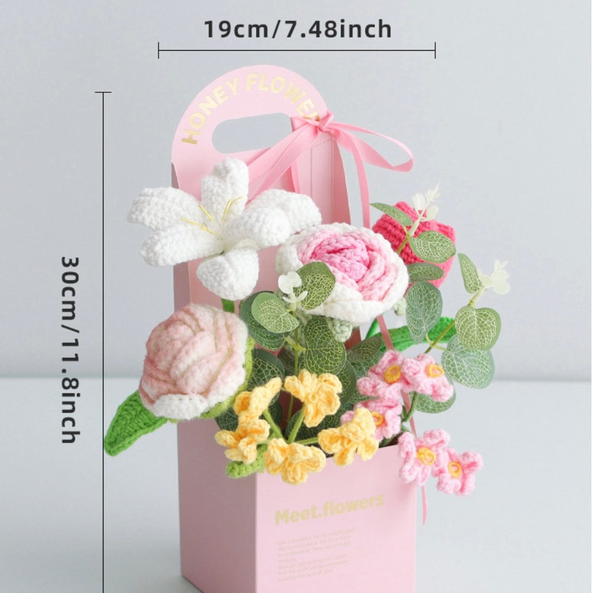 LayAura HANDMADE CROCHET FLOWER BOUQUET
