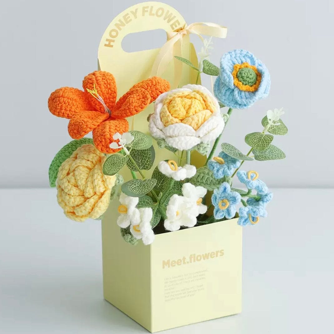 LayAura HANDMADE CROCHET FLOWER BOUQUET