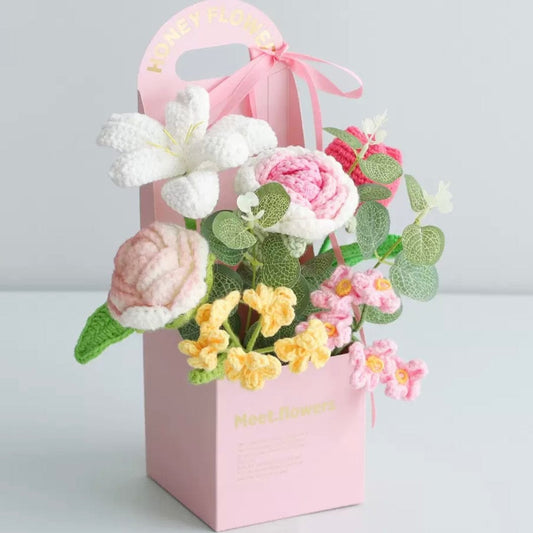 LayAura HANDMADE CROCHET FLOWER BOUQUET