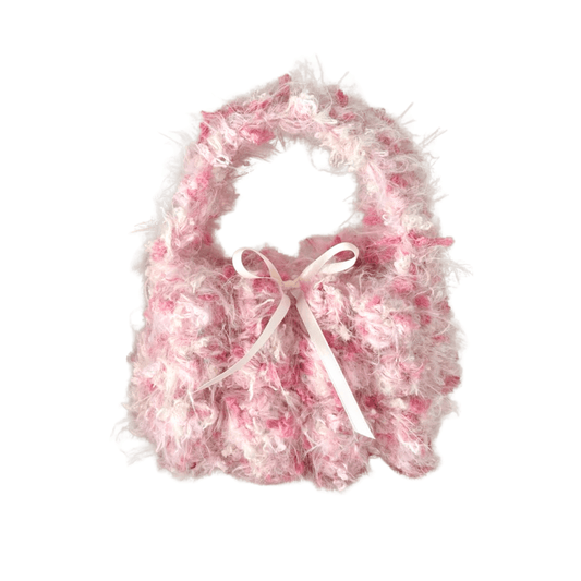 LayAura HANDMADE PINK CROCHET BAG