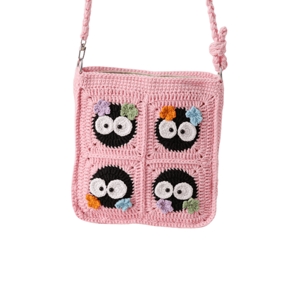 LayAura HANDMADE PINK CROCHET BAG