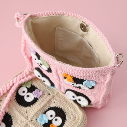 LayAura HANDMADE PINK CROCHET BAG