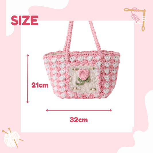 LayAura HANDMADE TULIP CROCHET BAG