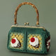 LayAura ice cream HANDMADE CROCHET BAMBOO HANDLE BAG