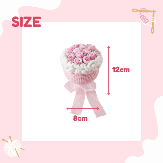 LayAura MINI CROCHET HANDHELD FLOWER BOUQUET