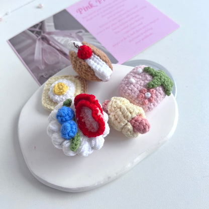 LayAura MINIATURE CROCHET  FOOD SET