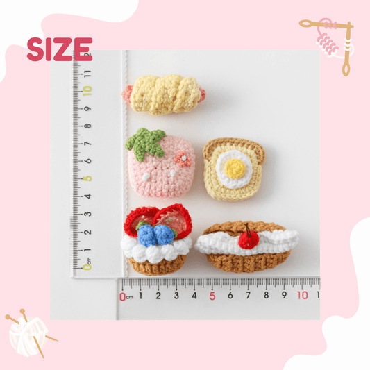 LayAura MINIATURE CROCHET  FOOD SET