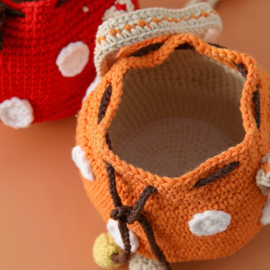 LayAura MINI POLKA DOT CROCHET DRAWSTRING BAG