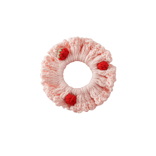 LayAura PINK CROCHET HAIR SCRUNCHIE
