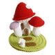 LayAura red HANDMADE CROCHET MUSHROOM PHONE STAND