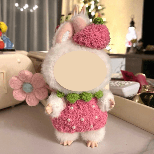 LayAura SWEET STRAWBERRY BLOSSOM SET | CROCHET DOLL OUTFIT