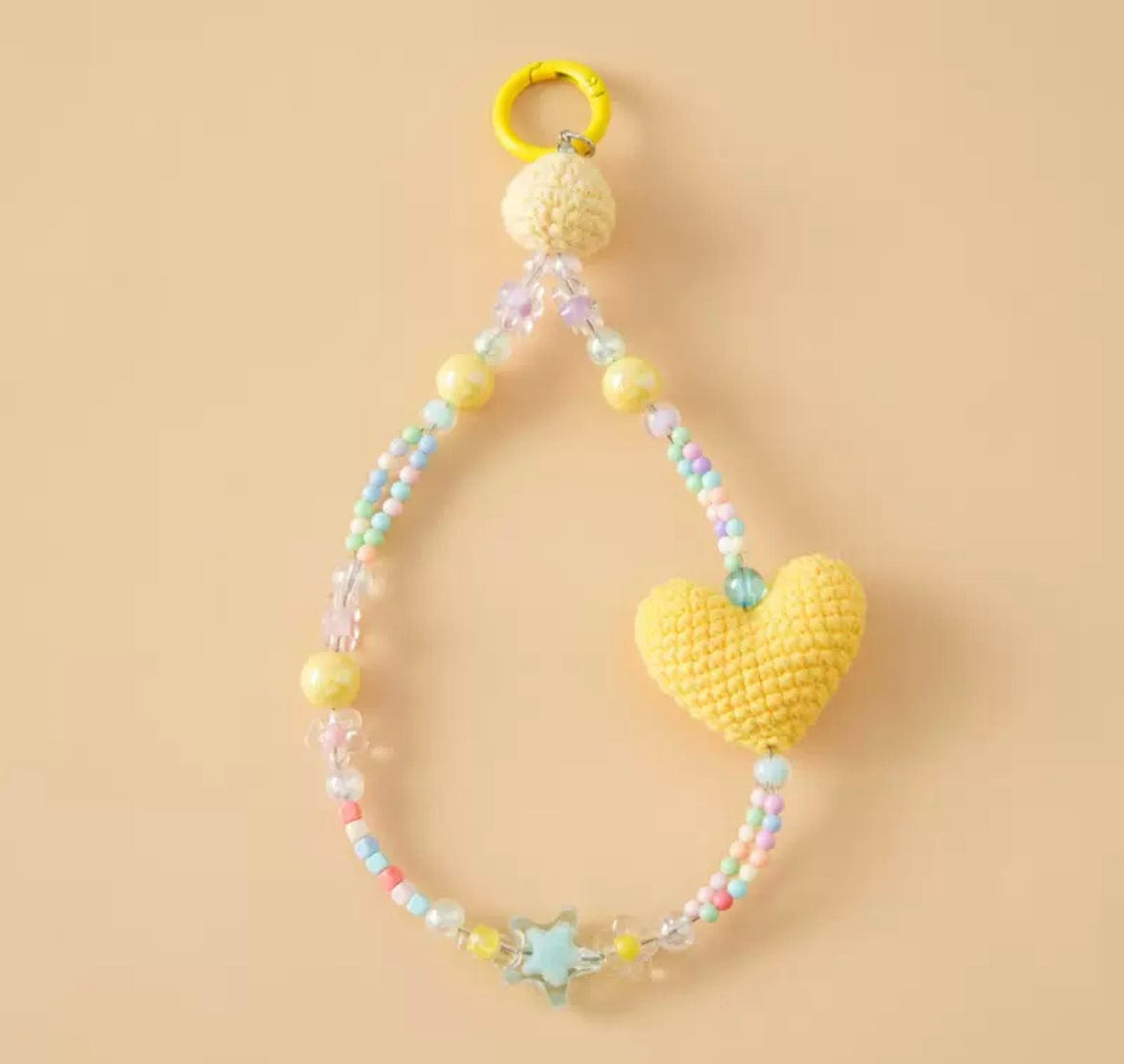 LayAura yellow 1PC CROCHET PHONE CHARM